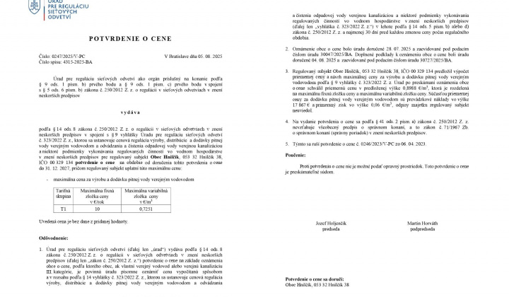 Fotka - Dvojzložková cena vody od 1. 1. 2025