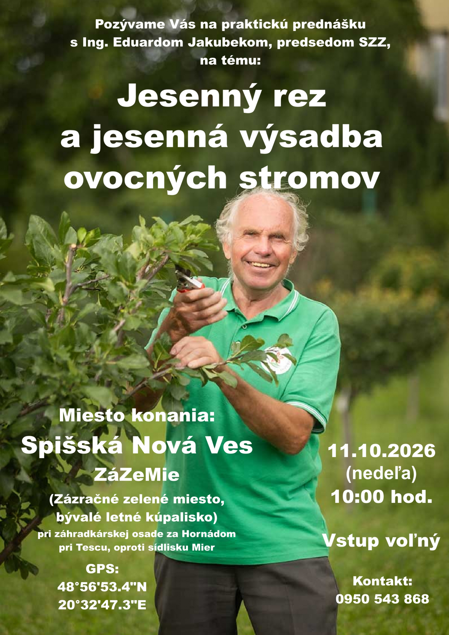 Fotka - POZVÁNKA - 11. 10. 2026 - Jesenný rez a výsadba ovocných stromov (praktická prednáška)